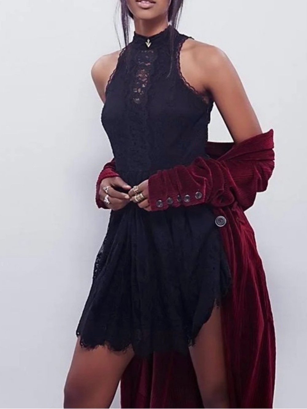 Free People Verushka Lace Mini Dress